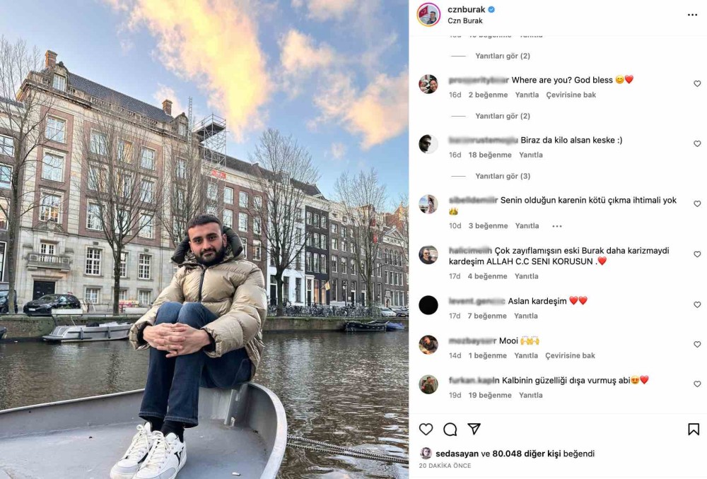 czn burak in amsterdam paylasimi begeni topladi kalbinin guzelligi disa vurmus